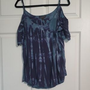 Rock & Republic Multi Blue Tie-Dye Blouse